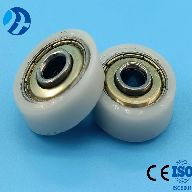 Non-Standard Customized Plastic Bearing Pulley Coated Nylon/POM Flat-Type Bearing Pulley 6*21.9*7mm